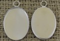 [50131] Klasyczna baza medalionu w kolorze srebra na kaboszon 18*13mm 2szt