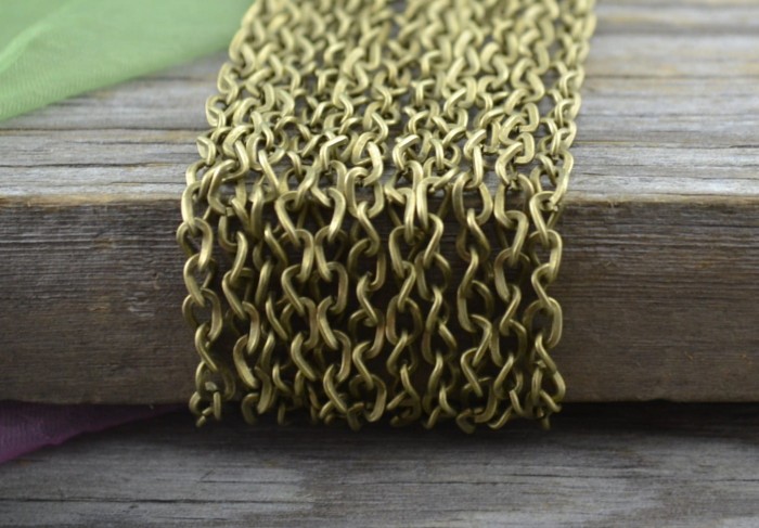 11144 Łańcuszek ozdobny anchor 5*4mm w kolorze brązu