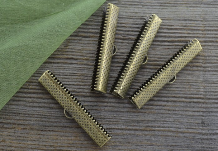 17171 Końcówka wstążki 35mm w kolorze brązu