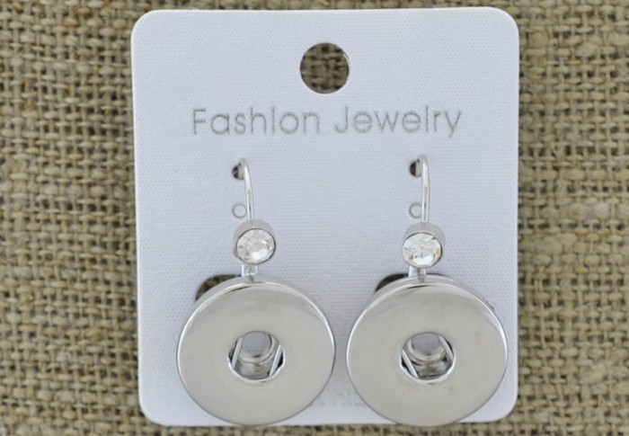 40455 Klasyczna baza kolczyka z cyrkonią na biglu angielskim z tarczą na napy 19mm 