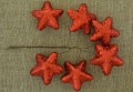[680152] Gwiazdki brokatowe na druciku 4,5cm 6szt czerwone