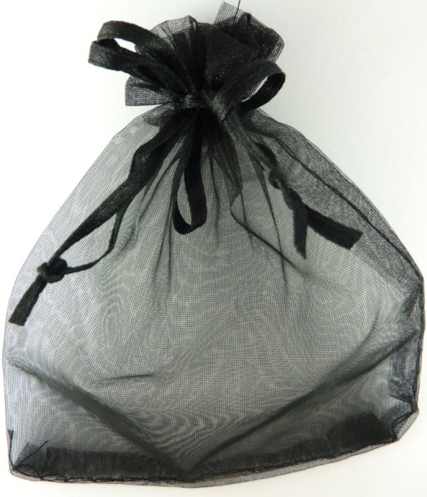 Torebka z organzy 10*12cm czarna
