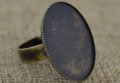 10326 Klasyczna baza pierścionka w kolorze brązu na kaboszon 25*18mm