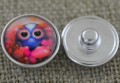 31850 Nap z kaboszonem z obrazkiem sowa w kwiatach 18mm