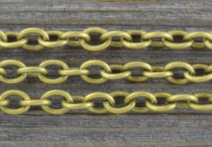 11136 Łańcuszek anchor 4*3mm w kolorze brązu