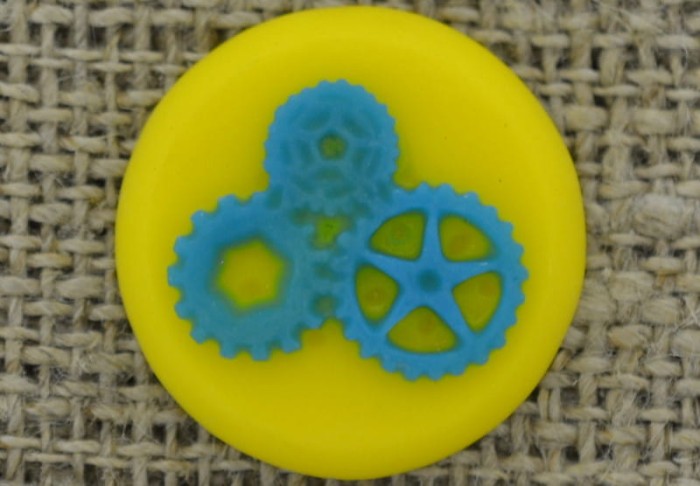 03678 Kamea tryby morska na cytrynowym tle 22mm
