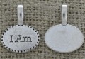 Zawieszka mała "I Am" kolor srebrny