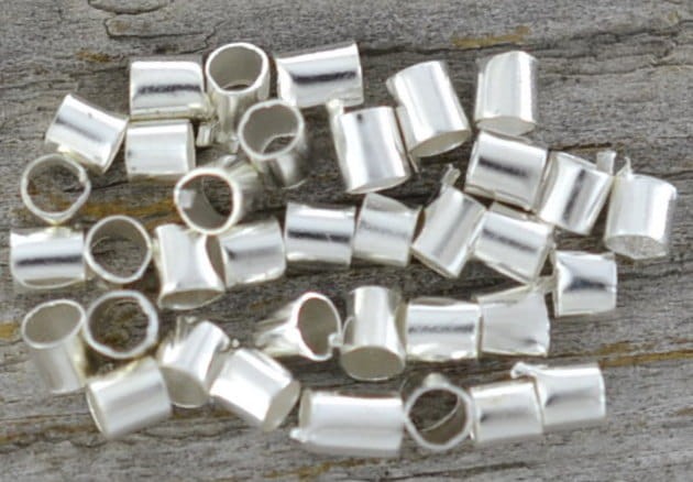 Rurka zaciskowa w kolorze srebra 1mm 150szt