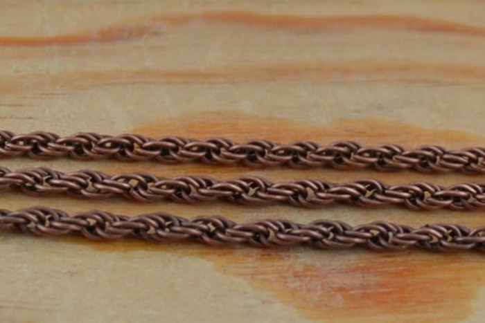 {-1101} Łańcuszek kord 2,5*3mm w kolorze miedzi