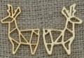 Element ozdobny renifer origami kolor złoty