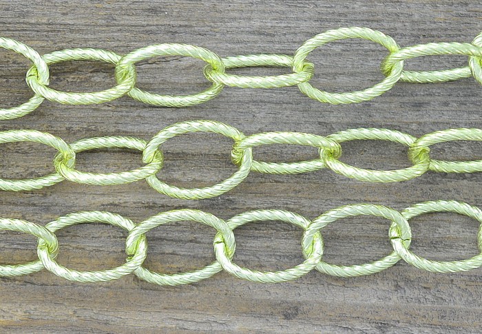 11002 Łańcuszek ozdobny anchor 14*19mm seledynowy 50cm