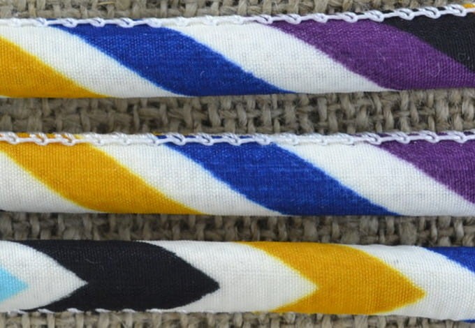 737107 Rzemień syntetyczny szyty 5mm kolorowe paski