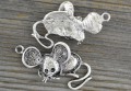 30852 Zawieszka duża myszka w kolorze starego srebra 