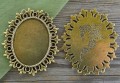 10172 Ozdobna baza medalionu w kolorze brązu na kaboszon 30*40mm