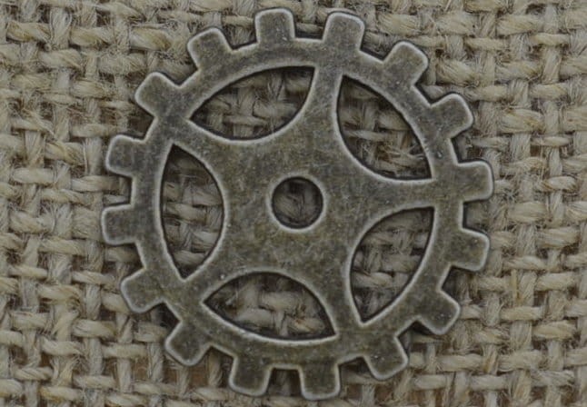 Element ozdobny steampunk tryb kolor brąz 19mm