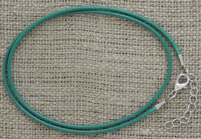 [15145] Baza naszyjnika imitacja skóry w kolorze soczystej zieleni