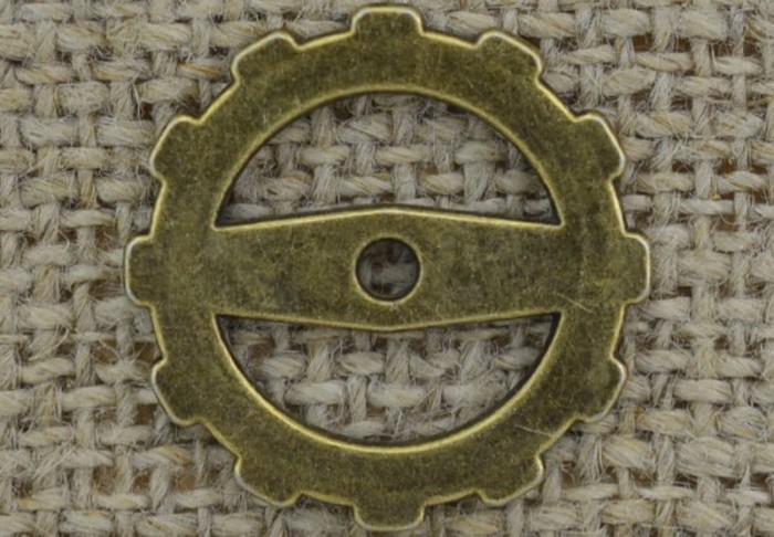 [112120] Element ozdobny steampunk tryb w kolorze brązu 20mm