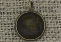 [101207] Klasyczna baza medalionu w kolorze brązu na kaboszon 12mm
