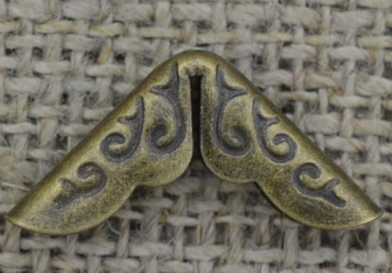 k0509 Narożnik do książki w kolorze brązu 14*14mm