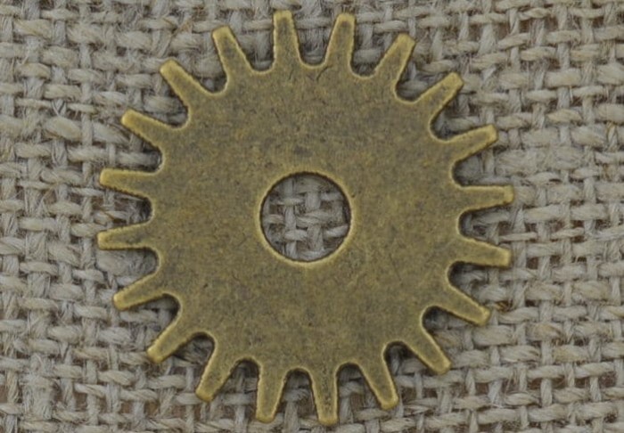 Element ozdobny steampunk tryb kolor brąz 24mm