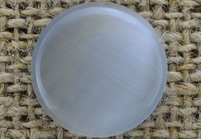 046164 Kaboszon szklany kocie oko 14mm stalowy 2szt