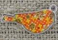70720 Zawieszka emaliowana ptaszek w groszki