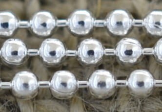 31120 Łańcuszek kulkowy 1,2mm w kolorze srebrnym