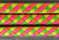 73751 Rzemień pleciony płaski 10*5mm kolorowa szachownica 25cm