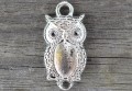 {31220} Łącznik ozdobny sówka w kolorze srebra