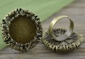 10369 Ozdobna baza pierścionka w kolorze brązu na kaboszon 18mm