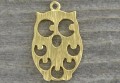 20766 Zawieszka mała sowa ażurowa w kolorze złotym