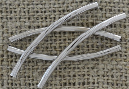 [57197] Rurka ozdobna kolor srebrny 35mm 4szt