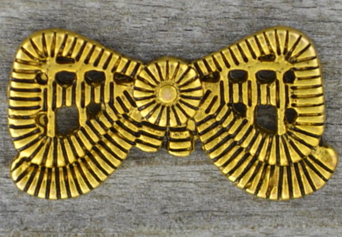 20758 Element ozdonny kokardka w kolorze złotym 2szt