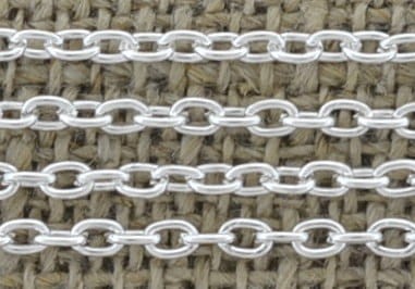 [31115] Łańcuszek anchor drobny 3*2,2mm w kolorze srebrnym