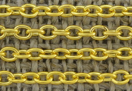 [21101] Łańcuszek anchor drobny 3*2mm w kolorze złotym