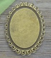 101122 Ozdobna baza medalionu w kolorze brązu na kaboszon 40x30mm