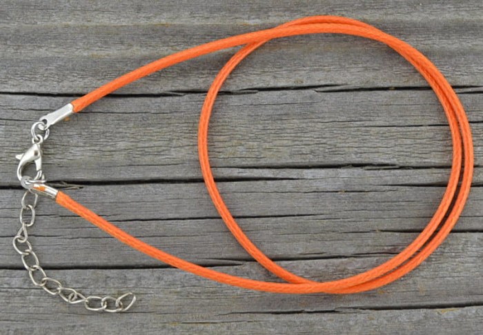  15105 Baza naszyjnika imitacja skóry pomarańczowa 