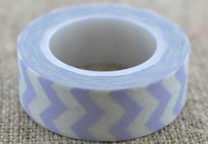 606017 Taśma papierowa samoprzylepna washi tape lawendowa 10m