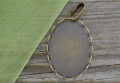 10107 Ozdobna baza medalionu w kolorze brązu na kaboszon 18*25mm 2szt