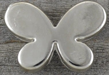 312134 Element ozdobny przekładka motylek w kolorze srebrnym 6szt