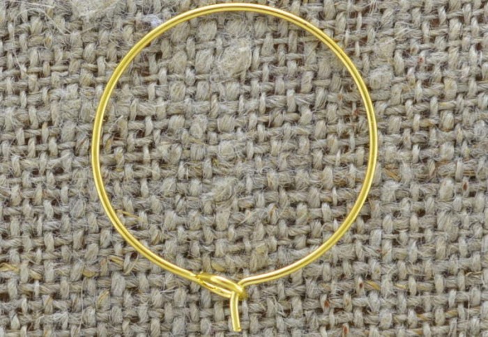 27136 Baza zawieszki na kieliszek do wina w kolorze złotym 4szt