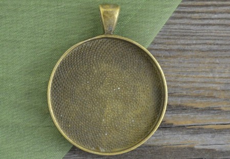 [10154] Baza medalionu kolor brąz na kaboszon 30mm