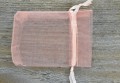 1060267 Woreczek z organzy 9*7cm łososiowy 3szt 