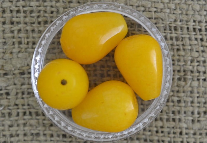 [240523] Kamień naturalny jadeit łezka 15*10mm żółty