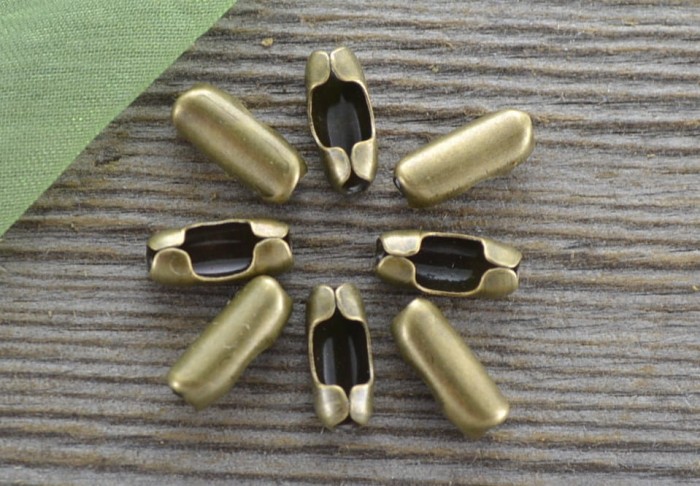 11530 Zapięcie łańcuszka kulkowego w kolorze brązu 30szt