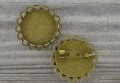 10215 Ozdobna baza broszki w kolorze brązu na kaboszon 25mm