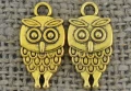 20793 Zawieszka mała sowa w kolorze złotym