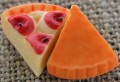 802414 Kaboszon z żywicy tarta 16*16mm pomarańczowa