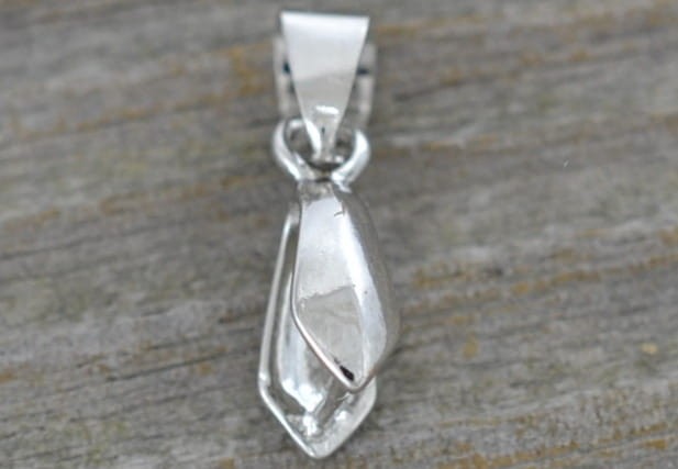 57102 Krawatka klasyczna z uchwytem 18mm w kolorze srebra 