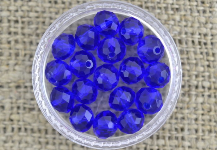 901141 Koralik fasetowany oponka 6mm granatowa 12szt 